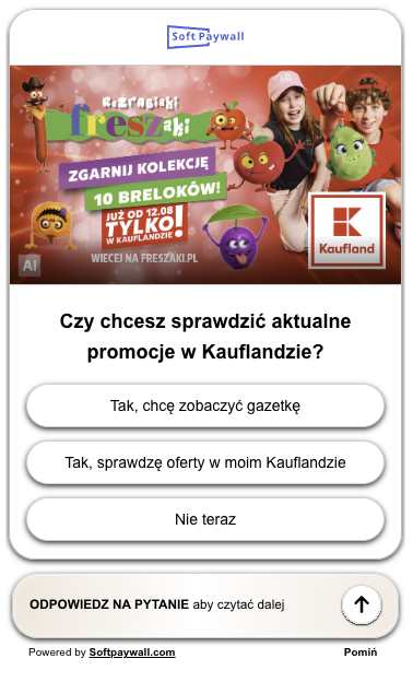 Kaufland Freszaki interactive demo